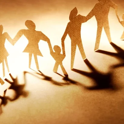 Paper cutout of a family, symbolizing togetherness and unity, suitable for stock videos and royalty-free footage